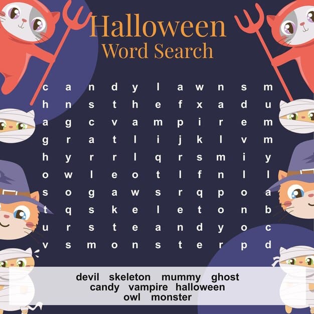 ALT : A colorful word search puzzle featuring Halloween-themed sports.
DESCRIPTION: An engaging word search dedicated to the sports of Halloween.
Caption: Get in the Halloween spirit with this fun sports word search!
TITLE: Halloween Sports Word Search