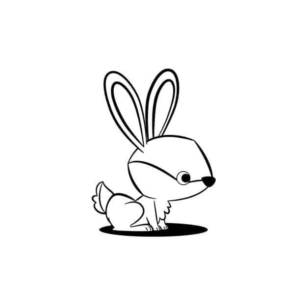 hand drawn bunny outline illustration 23 2149285818