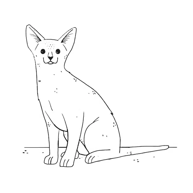 hand drawn cat outline illustration 23 2149278280