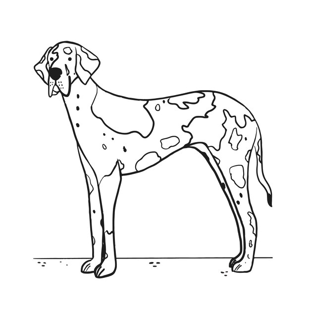 hand drawn dog outline illustration 23 2149278278