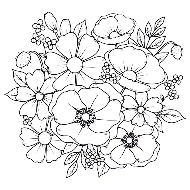 hand drawn floral illustration 23 2151250460