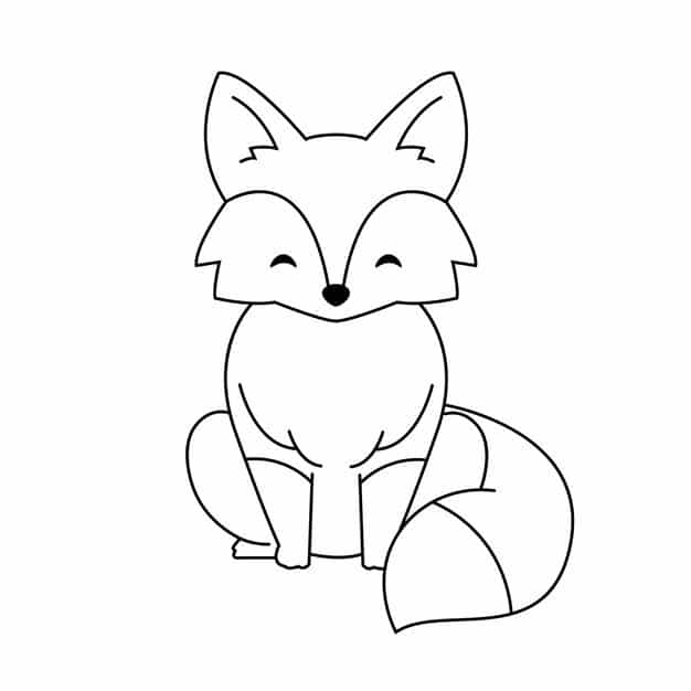 hand drawn fox outline illustration 23 2149296983