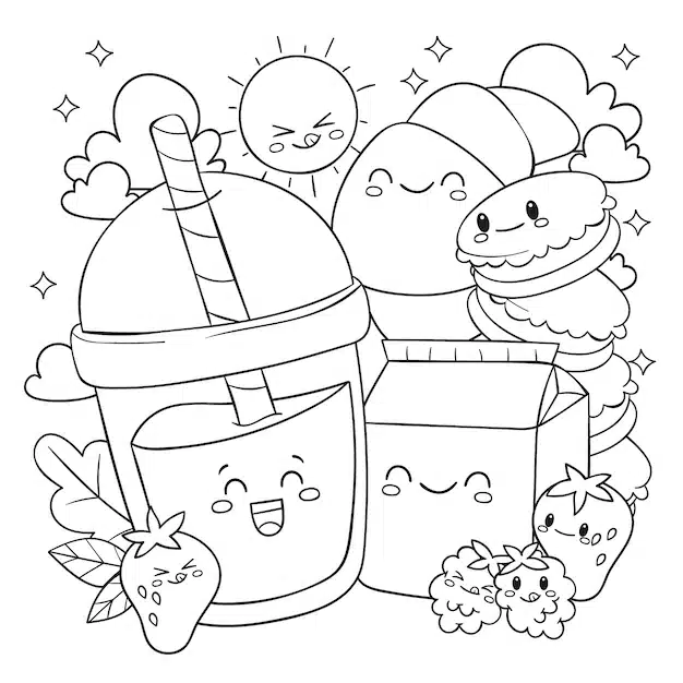 hand drawn kawaii coloring book illustration 23 2149709257