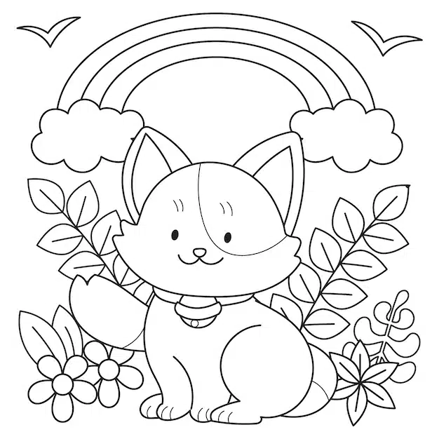 hand drawn kawaii coloring book illustration 23 2149716112