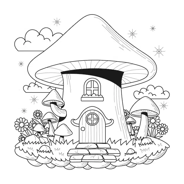 hand drawn mushroom illustration 23 2151199831