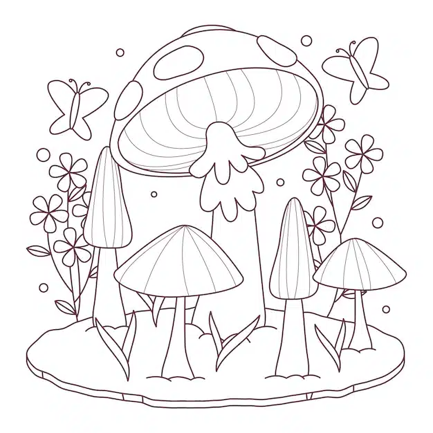 hand drawn mushroom illustration 23 2151235898