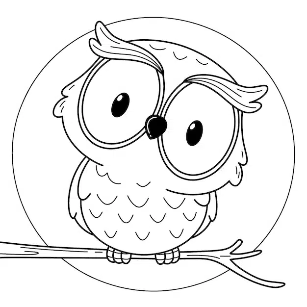 hand drawn owl outline illustration 23 2149277379