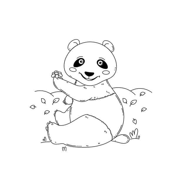 hand drawn panda outline illustration 23 2150582017