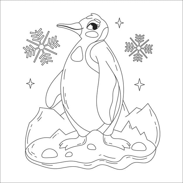 hand drawn penguin outline template 23 2150607812