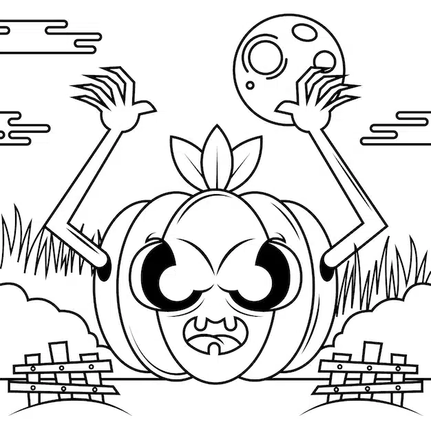 hand drawn pumpkin outline illustration 23 2149621483