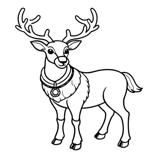 hand drawn reindeer outline illustration 1192160 12816