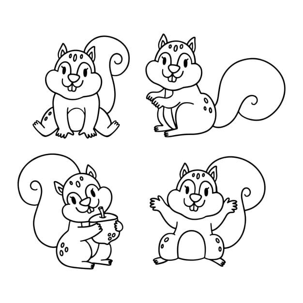 hand drawn squirrel drawing illustration 23 2150550999