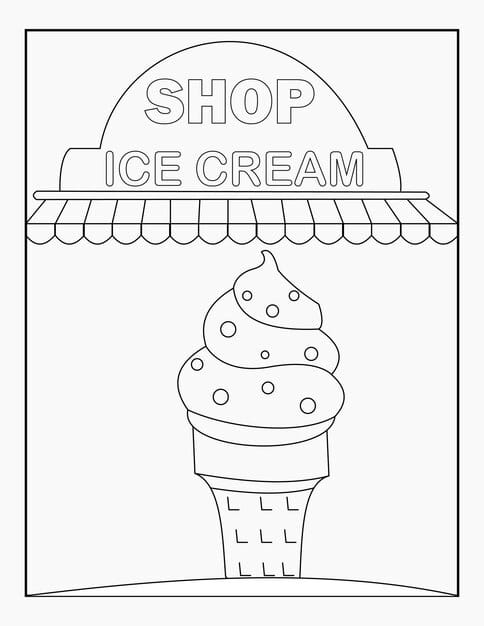 ice cream coloring pages kids 623600 272