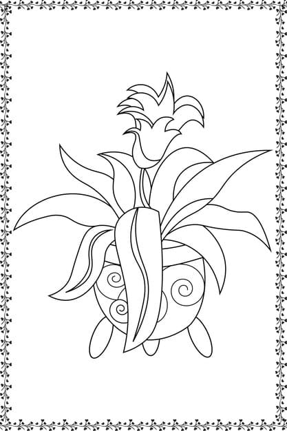 indoor decorative plants pots illustrations vase with plants coloring page 935214 28