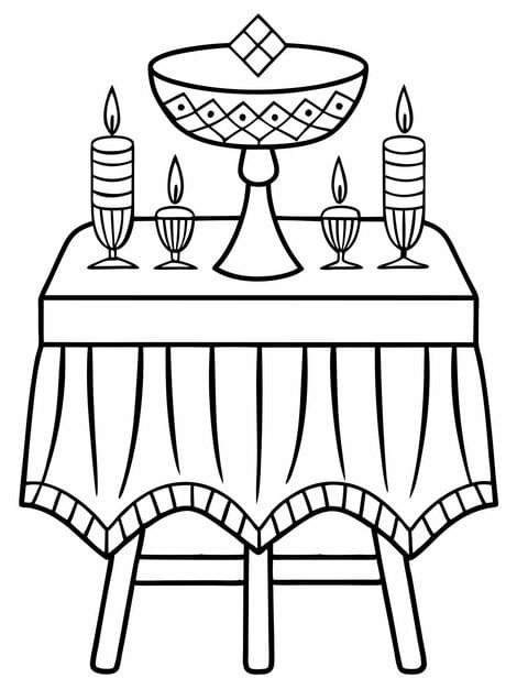 kwanzaa tablecloth colouring book pages children adults with vector design 579306 48009