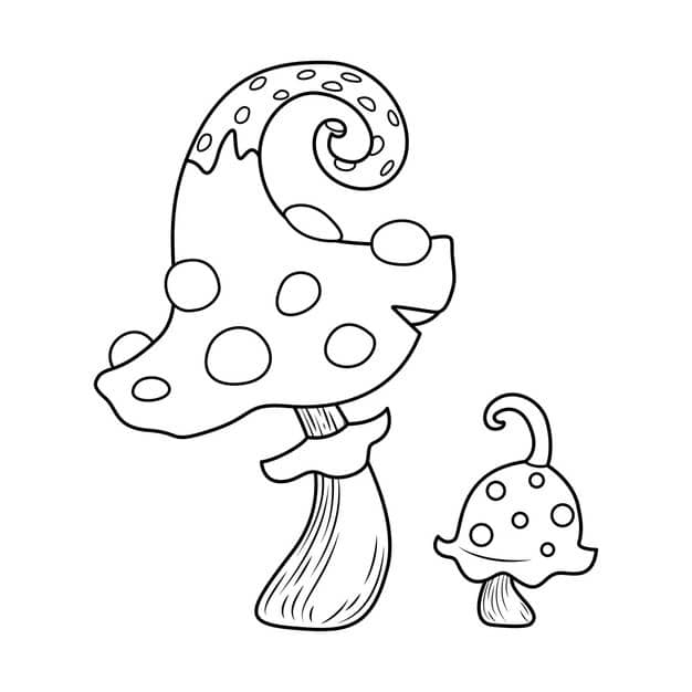 magic mushrooms coloring page 360341 265