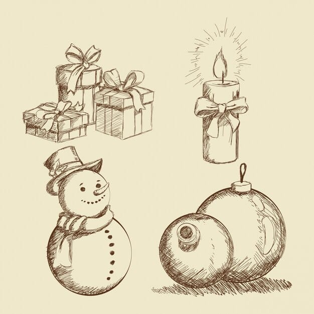 merry christmas sketch design 18591 223