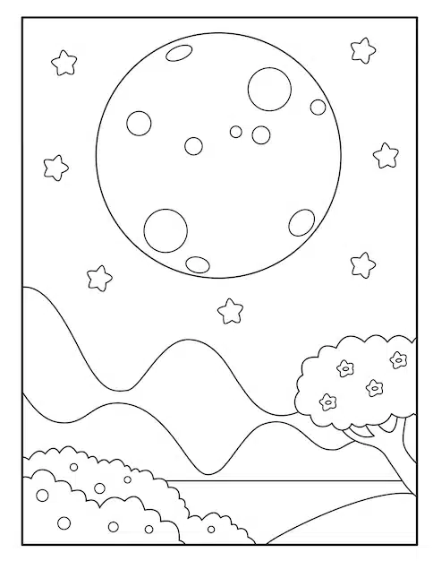 moon coloring pages kids 615978 348