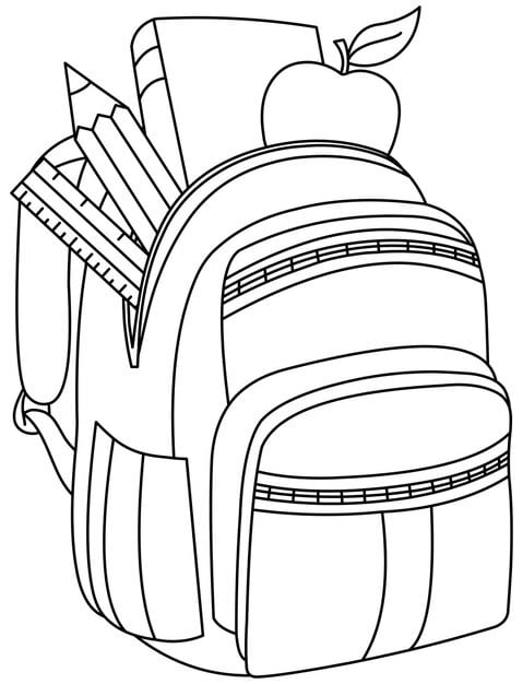 outlined school backpack vector illustration coloring page 1303870 65