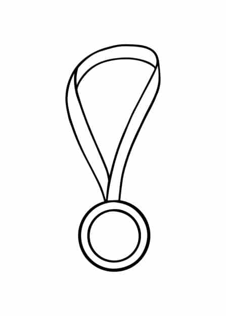 ribbon medal award victory merit competition place competition doodle linear cartoon coloring 253359 3791