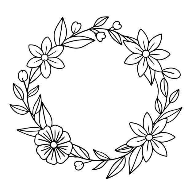 round frame with flowers circle with words daisies it 1167562 2373