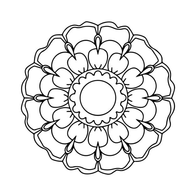 simple mandala design pattern design with hand drawn 1234687 3192