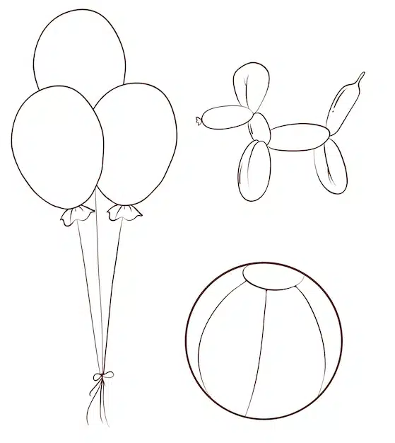 simple sketches balloons ball 1308 83638