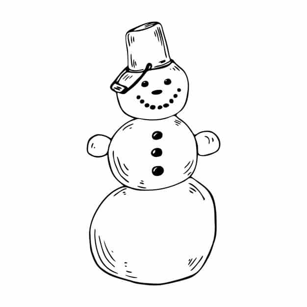 snowman vector clipart hand drawn cute doodle snowman christmas illustration 258594 129