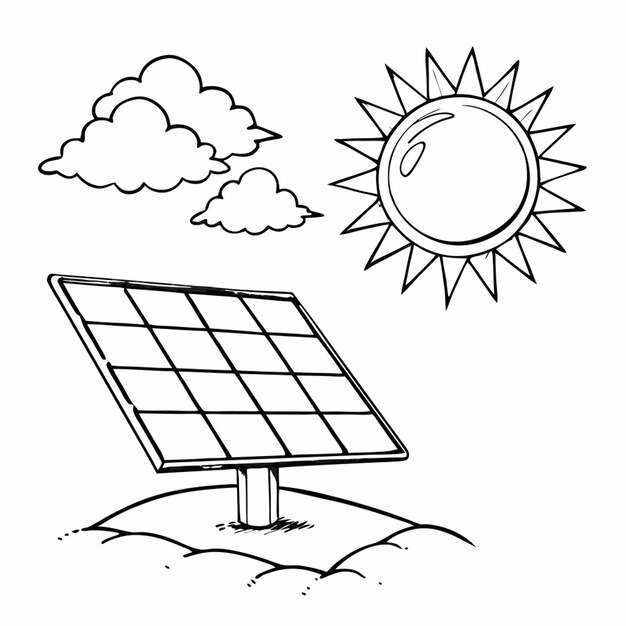 solar energy clean straight lines shapes vector illustration line art 969863 326479