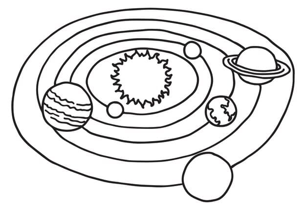 solar system doodle hand drawn sun planets 80590 14467