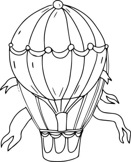 transport hot air balloon airship car train travel vacation holidays doodle sketch elements 163424 1035