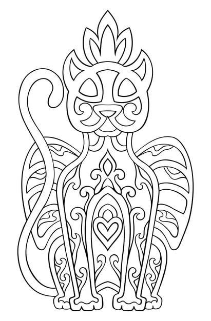 vector abstract panther oriental ethnic ornament template coloring books tattoo design element 251439 227