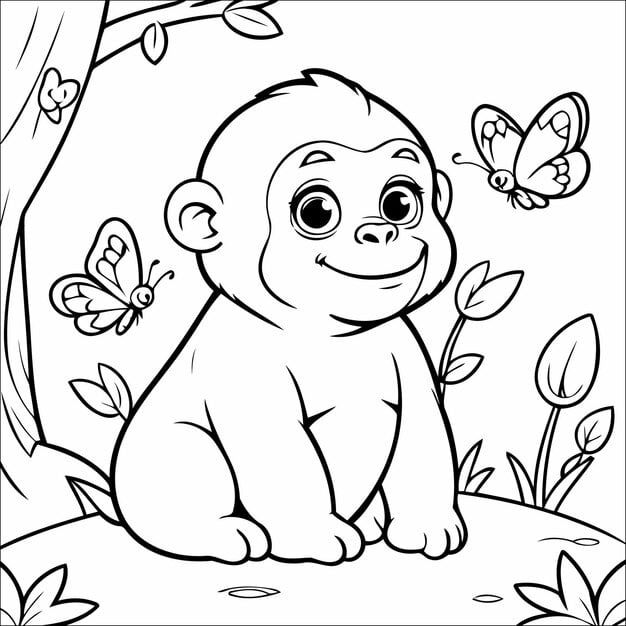 vector illustration cute beaver coloring page kids 925324 3290