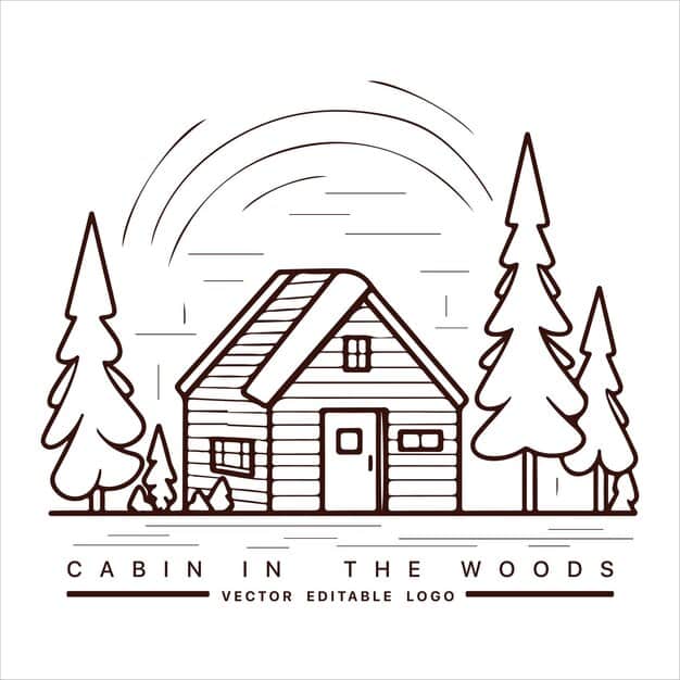 wood cabin logo template cabin woods vector illustration cabin rentals logo chalet forest sticker 810738 3170