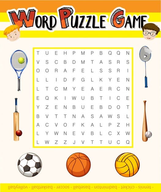 word puzzle game with sport theme 1308 39232