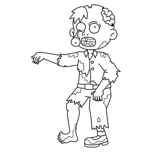 zombie boy isolated coloring page kids 576561 13916