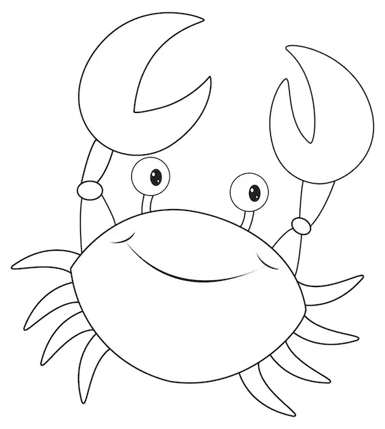 animal outline little crab 1308 73009