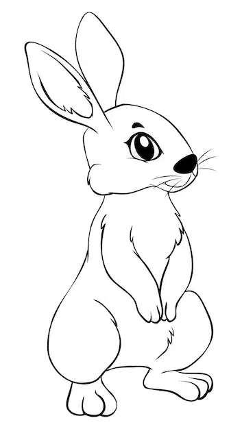 animal outline rabbit 1308 73092