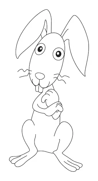 animal outline ugly rabbit 1308 72102