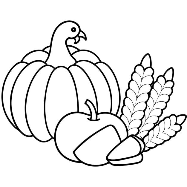 autumn harvest still life line art 1069666 4573