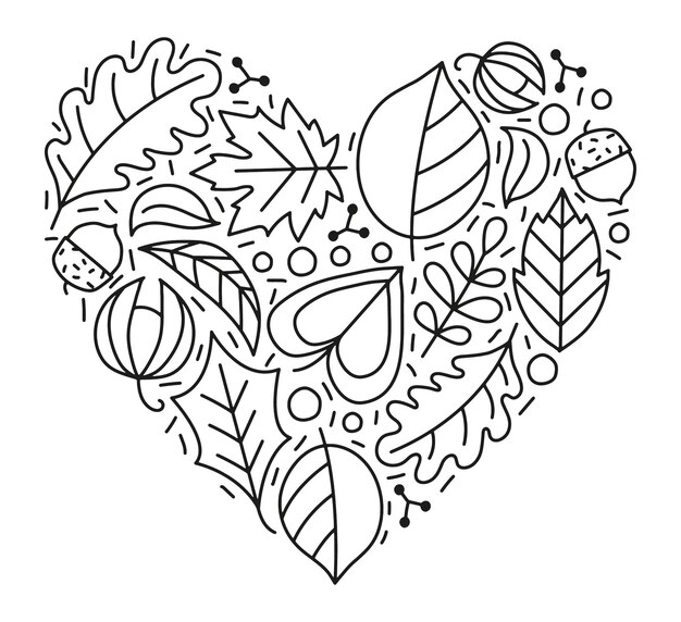 autumn leaf heart vector illustration 687646 400