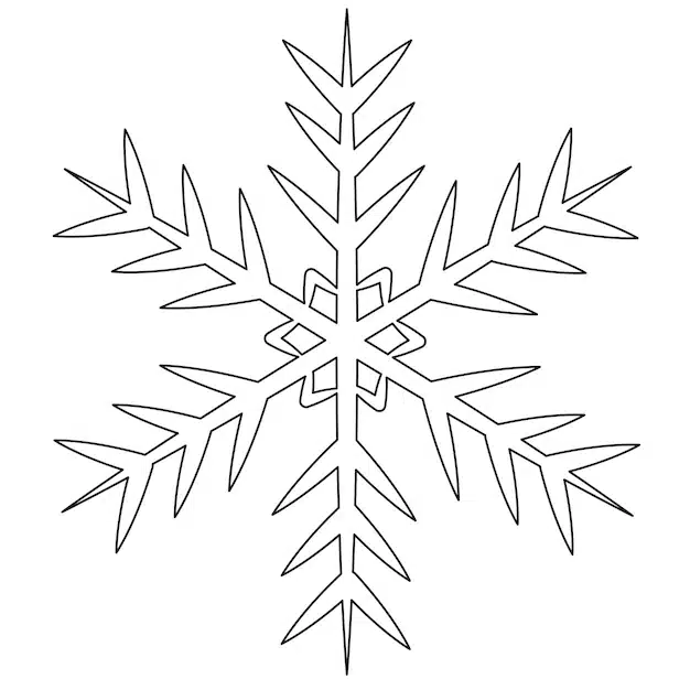 black white line christmas snowflake vector illustration 214887 643