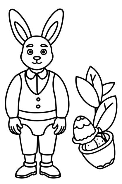 bunny egg easter coloring page kids adults 983286 3224