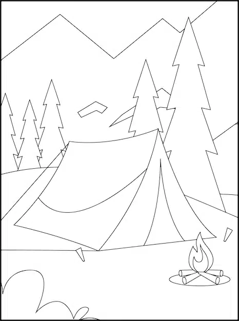 camping coloring pages 635734 145