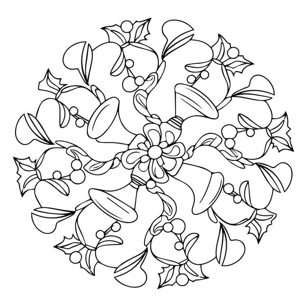 christmas bells mandala illustration 1255006 1419