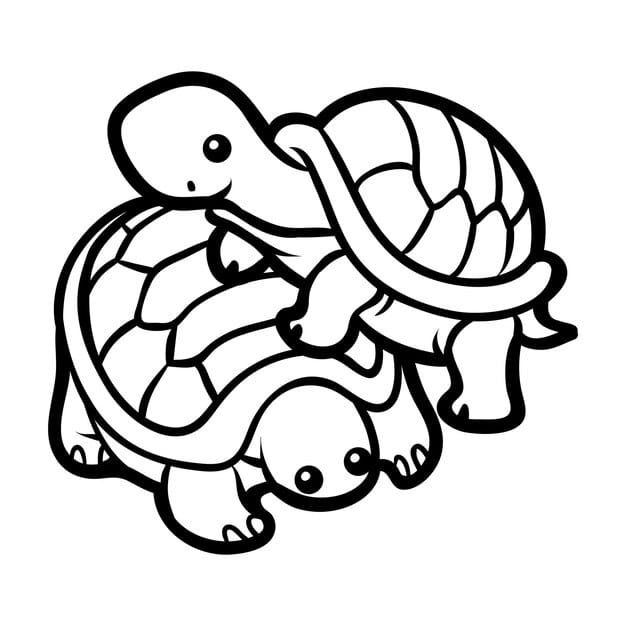 coloring book children two tortoises 255358 3406