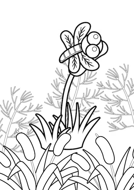 coloring pages kids a4 page pond theme 616819 377