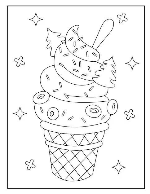 cute ice cream coloring pages 615978 231