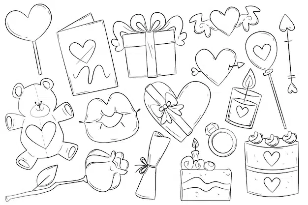 doodle valentine s day element collection 23 2148809530