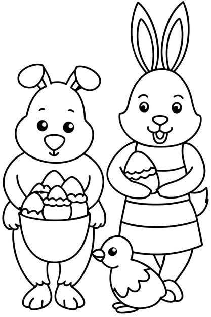 drawing bunny bunny with eggs 983286 4232